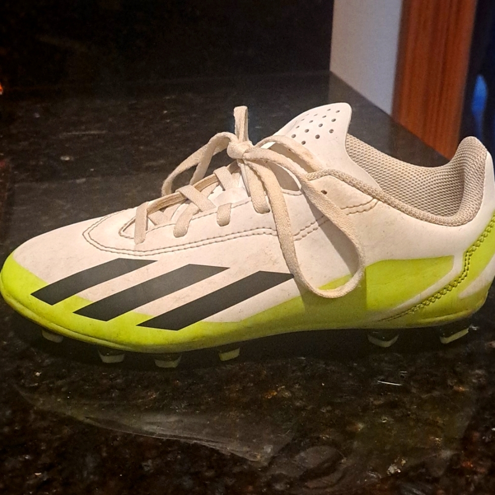 Adidas X CrazyFast .4  FG  Boys Soccer Cleats White/Green